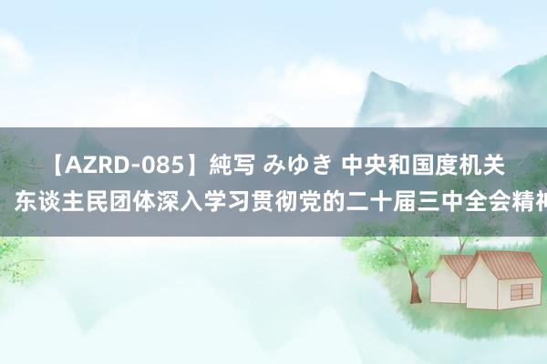 【AZRD-085】純写 みゆき 中央和国度机关、东谈主民团体深入学习贯彻党的二十届三中全会精神