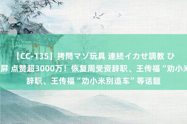 【CC-135】拷問マゾ玩具 連続イカせ調教 ひなの 雷军直播刷屏 点赞超3000万！恢复周受资辞职、王传福“劝小米别造车”等话题