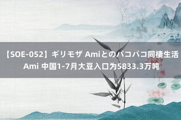 【SOE-052】ギリモザ Amiとのパコパコ同棲生活 Ami 中国1-7月大豆入口为5833.3万吨