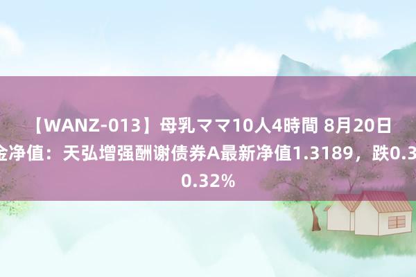 【WANZ-013】母乳ママ10人4時間 8月20日基金净值：天弘增强酬谢债券A最新净值1.3189，跌0.32%