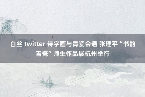 白丝 twitter 诗字画与青瓷会通 张建平“书韵青瓷”师生作品展杭州举行