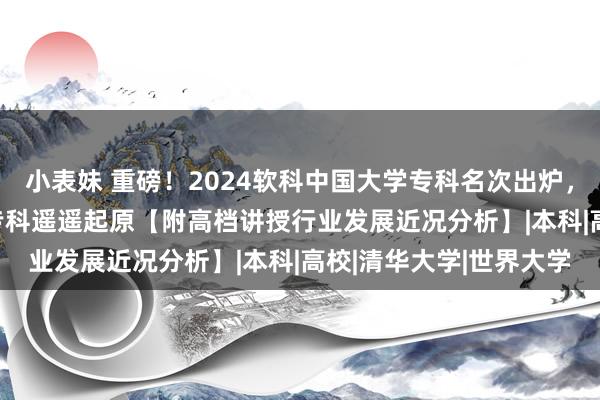 小表妹 重磅！2024软科中国大学专科名次出炉，北京大学以100个A+专科遥遥起原【附高档讲授行业发展近况分析】|本科|高校|清华大学|世界大学